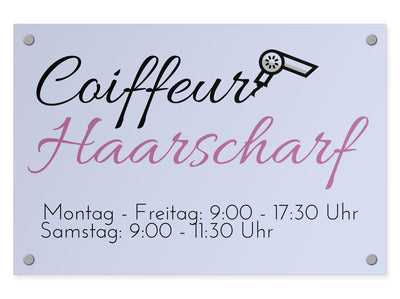 firmenschild-alu-quer-coiffeur