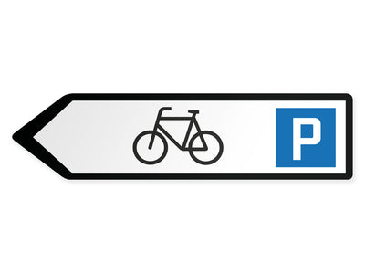 wegweiser-links-klein-fahrrad-parkplatz