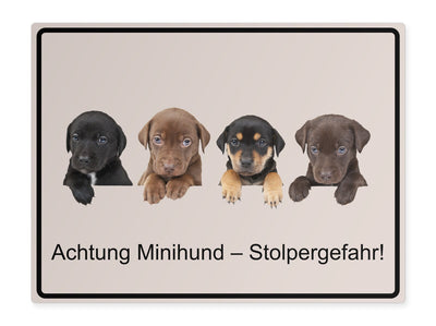 tierschild-quer-achtung-minihund-stolpergefahr