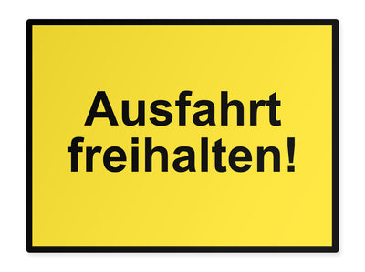 warnschild-quer-ausfahrt-freihalten